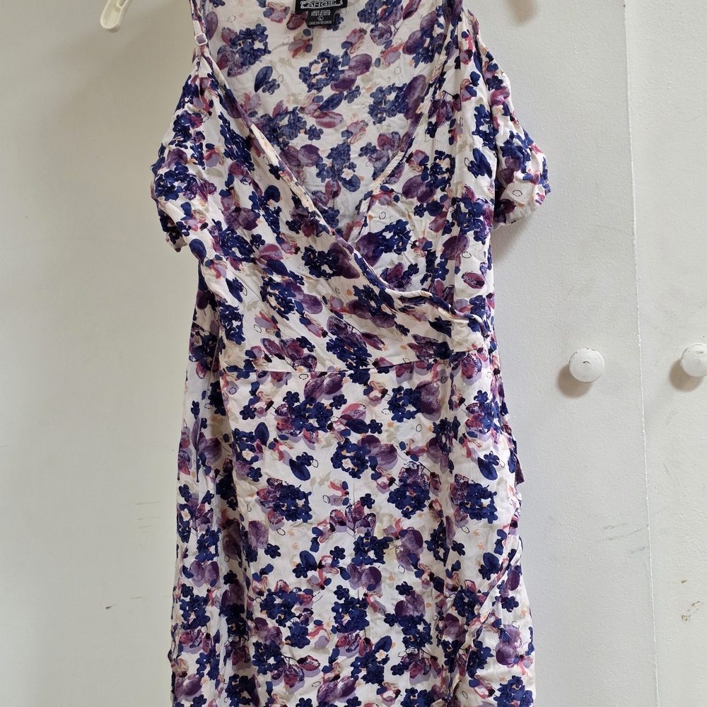 Angie Purple and Blue Floral Mini Dress